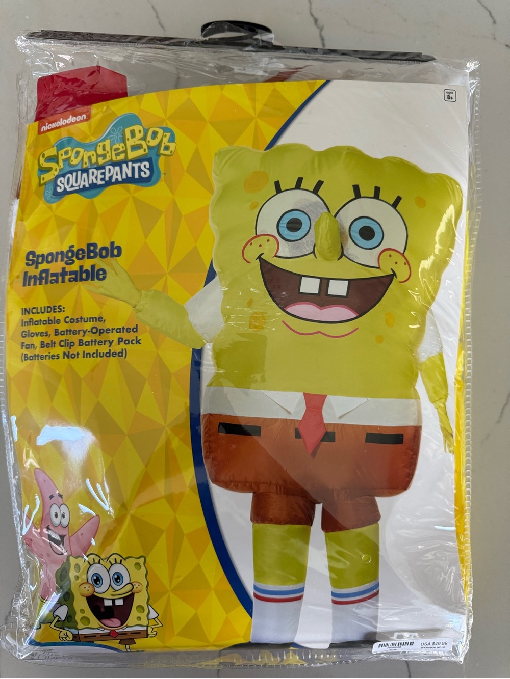Nickelodeon SpongeBob SquarePants Inflatable Costume OS